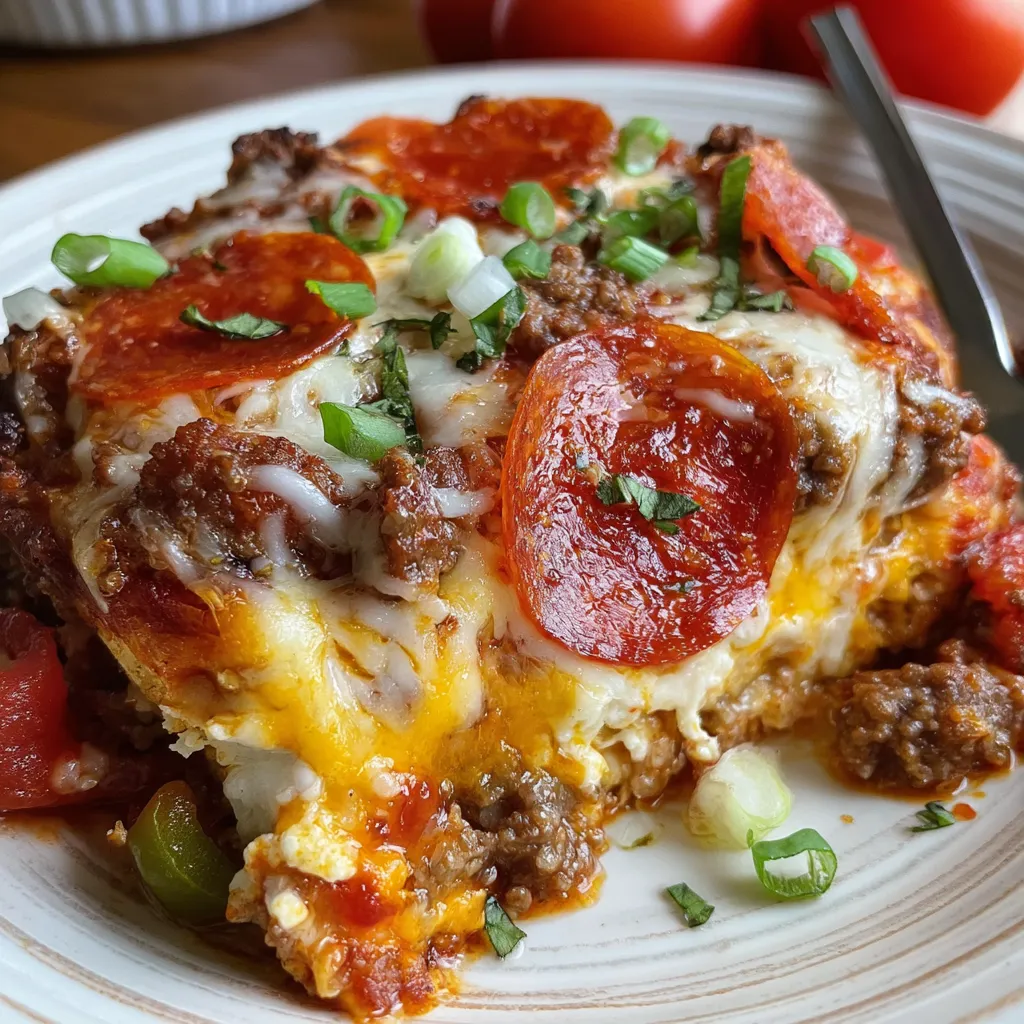 Low Carb Cheesy Keto Pizza Casserole - Simple And Class